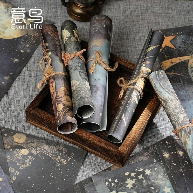 20pcs/pack of material paper Fill in the blanks Retro dark handbook decorative material
