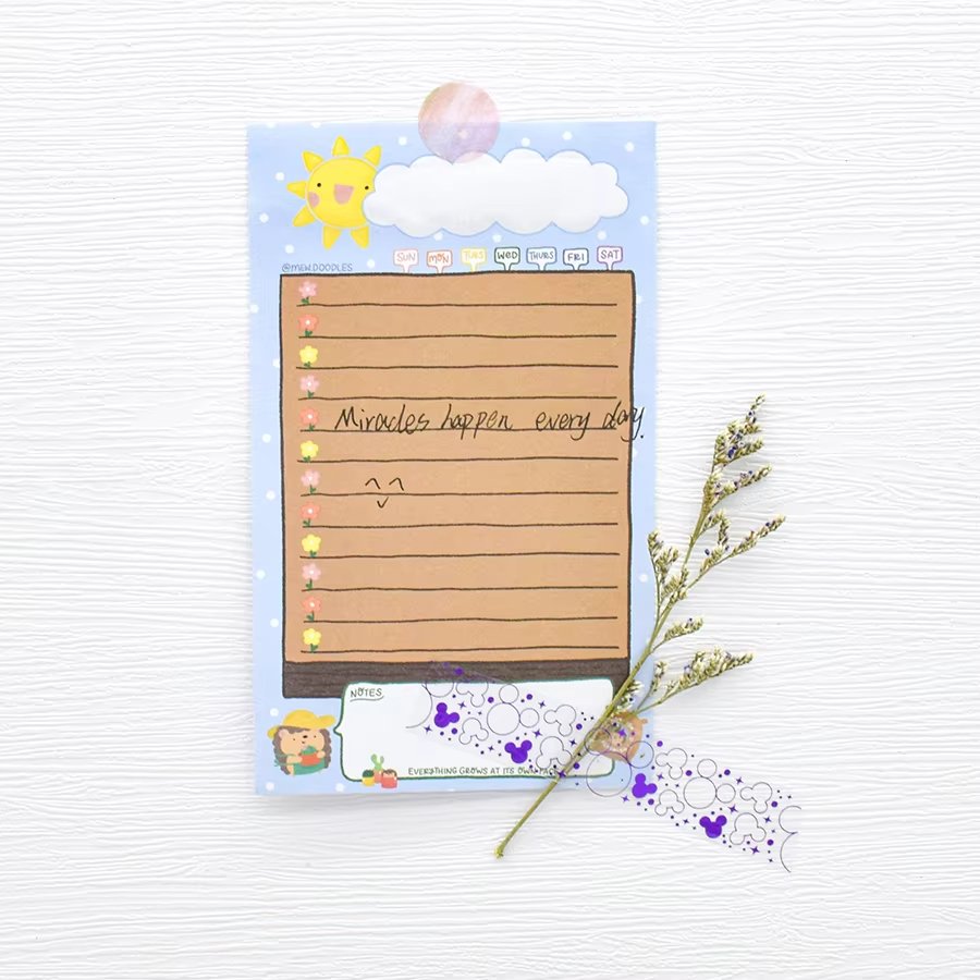 Custom Promotional Personalized Office Supplies Cute Stickers Sticky Notepad Customized Calendar Cartoon Retro Style Memo Pads