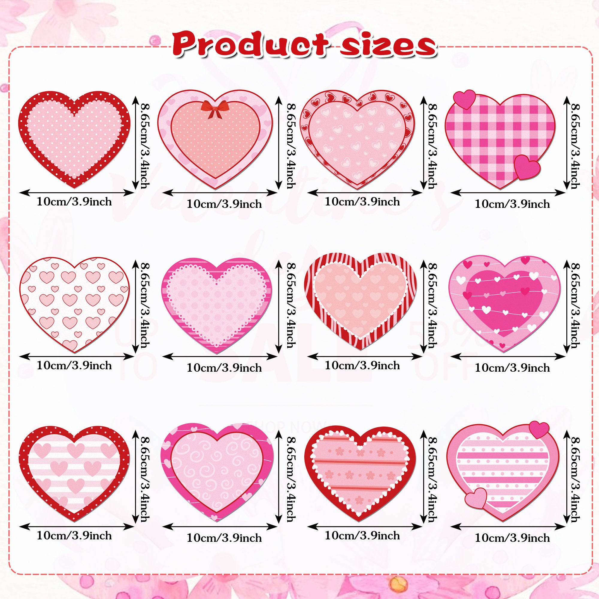 UB029 Valentine's Day Love Pattern Alien Sticky Notes Notepad For Office Gift Valentine's Day Party Decoration Supplies