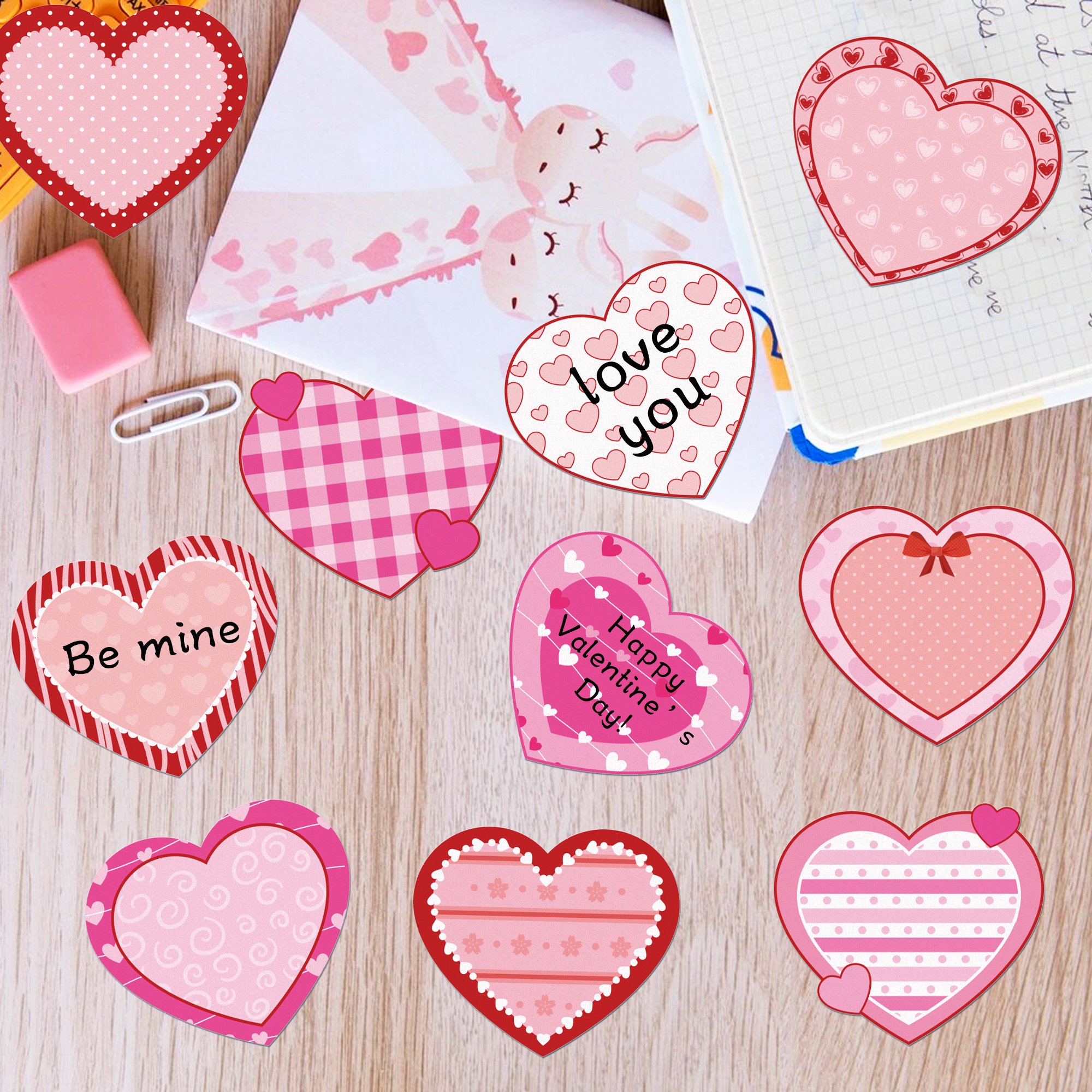 UB029 Valentine's Day Love Pattern Alien Sticky Notes Notepad For Office Gift Valentine's Day Party Decoration Supplies