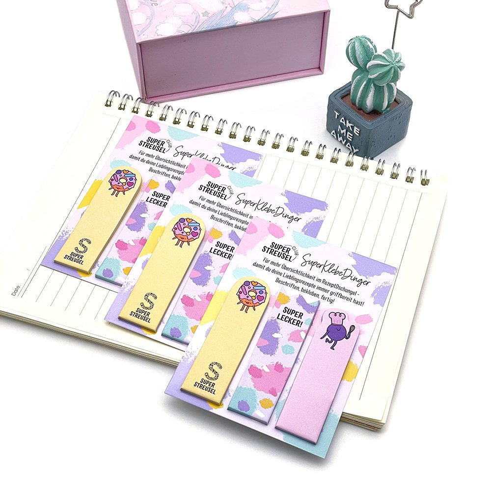 Wholesale Cute Long combination cartoon color notes set printed paper Student kawaii sticky note pad