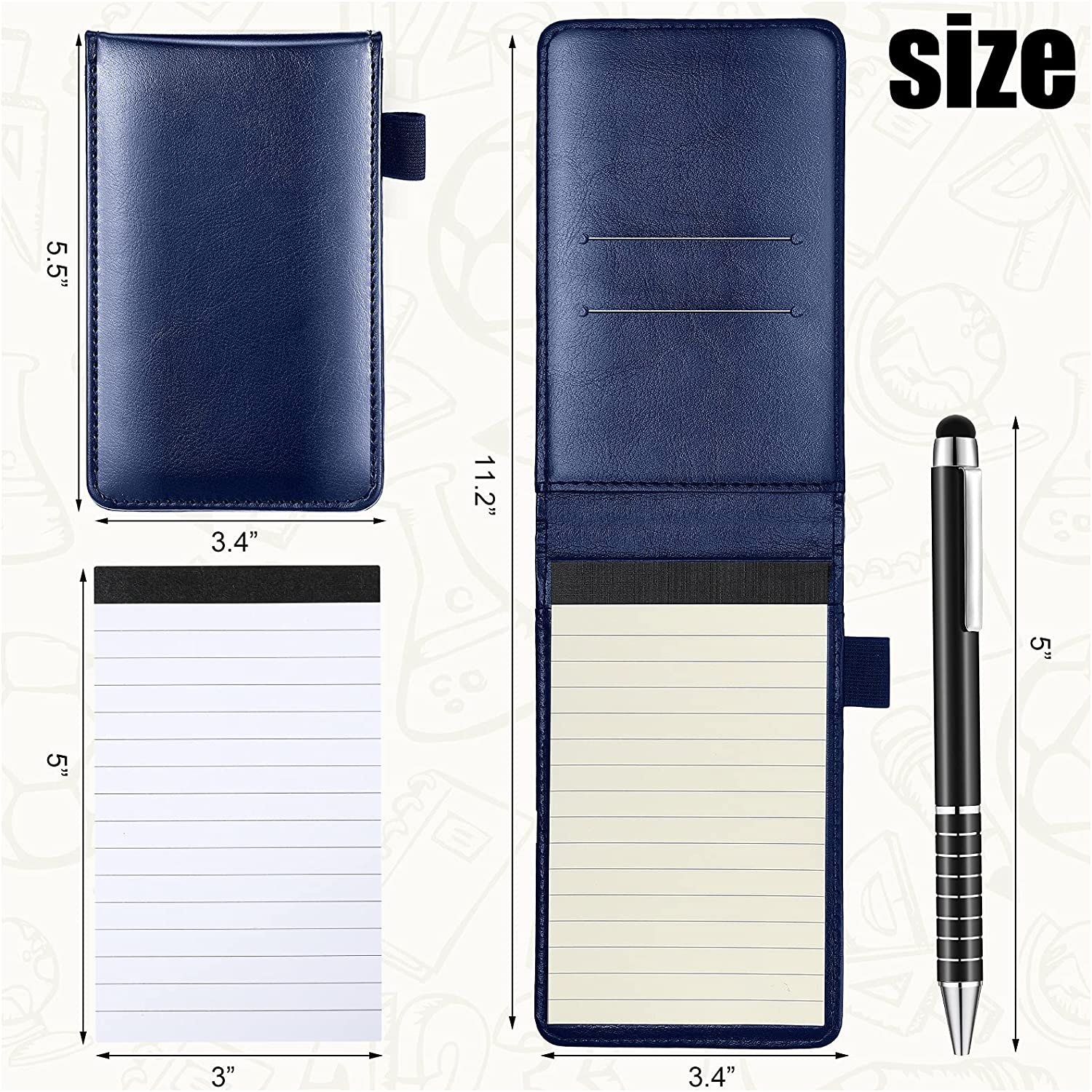 2025 2026 New Design Mini Pocket Outdoor Line Pages Pen Set Card Holder Pen Holder Notepad Planner Daily Planning Notepad