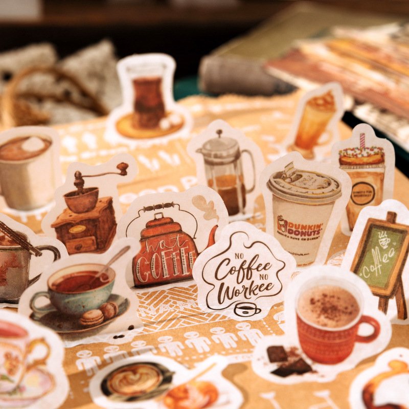 200pcs/pack Sample Data Space-Time Handwriting Series Artistic Retro Style Notebook DIY Decorative Collage Base Paper 4 Models