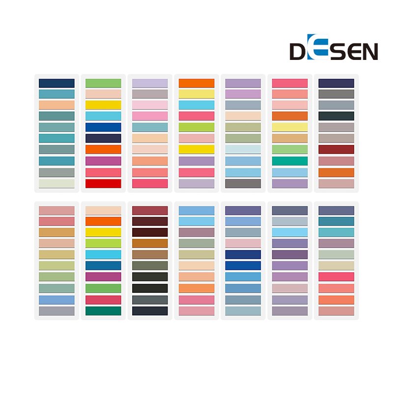 DESEN custom Neon Page Markers sticky note Tabs Memo Pad Index Tabs Fluorescent pet sticky notes Bookmark School Supplies