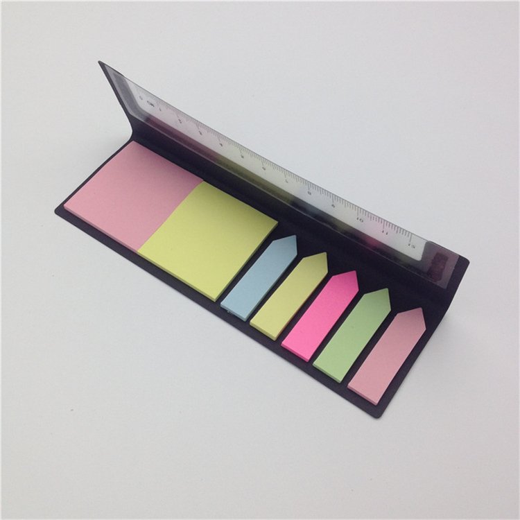 Custom Printed Folding Sticky Notepad Memo Note Promotion Gift Kraft Cover Sticky Notes with Logo