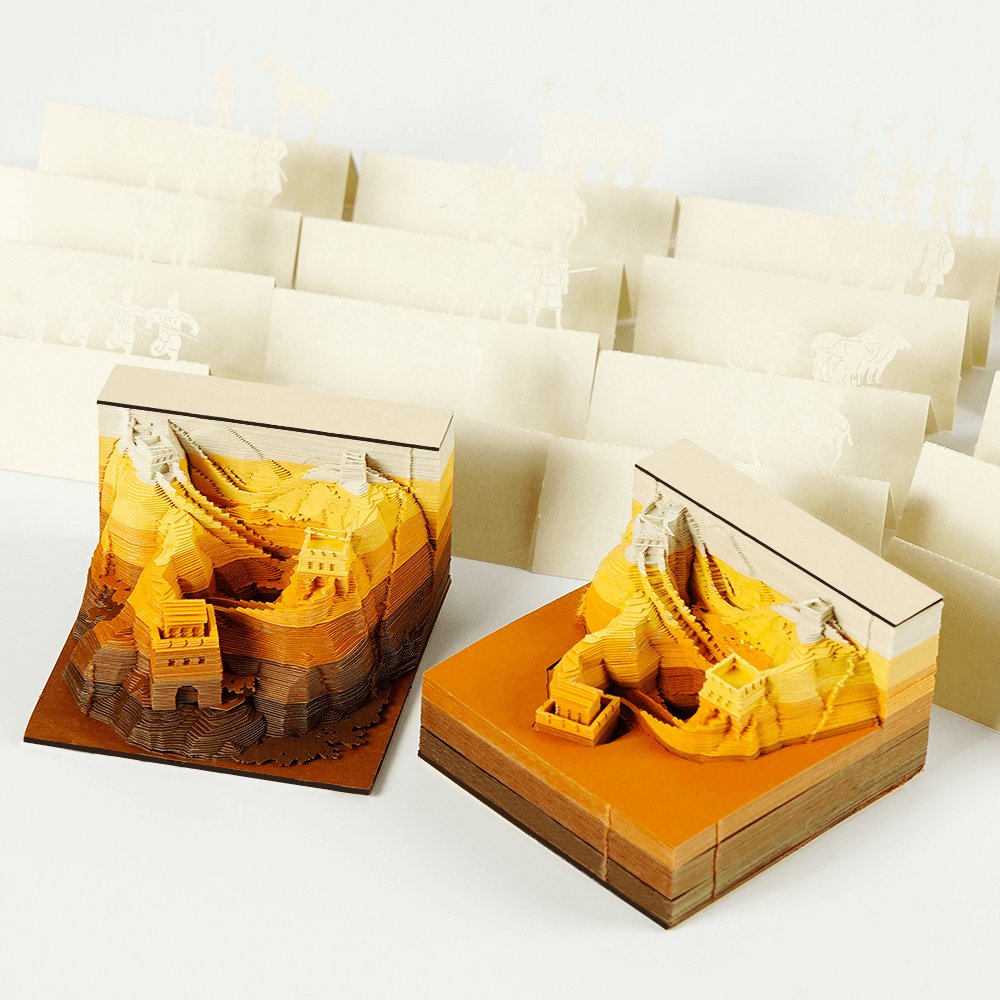Three-dimensional paper creative note gift ancient Babylonian hanging garden office decoration