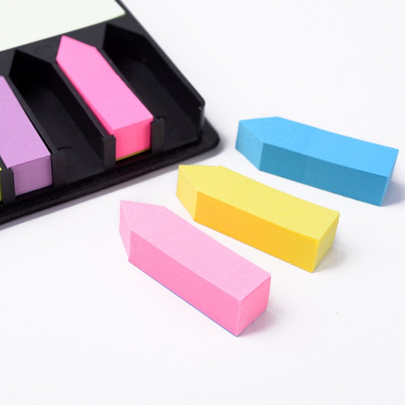 Promotional Customized Note Pad Paper Stickers index Rectangular Desktop Sticky Note Set Leather Box Memo Pad With Custom Logo