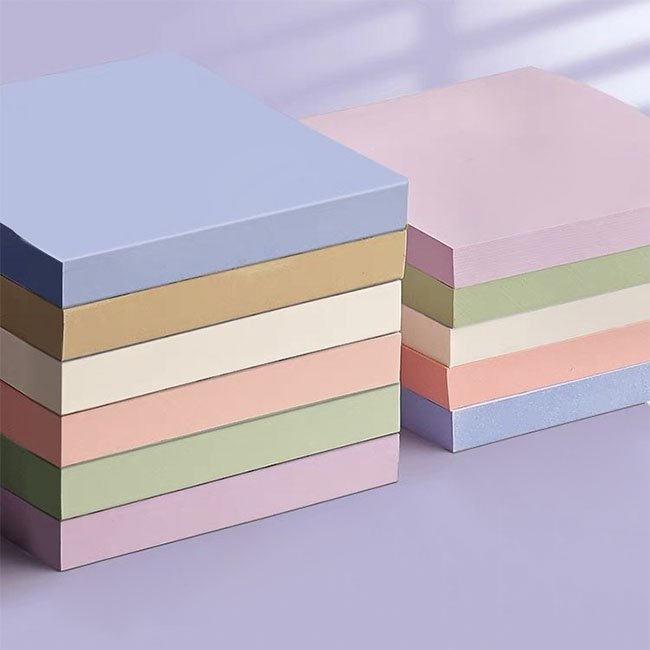 Ttx New Arrival Custom Logo Lovely Oil Painting Neon Pink Squareshaped Loose Leaf Memo Pad Sticky Notes