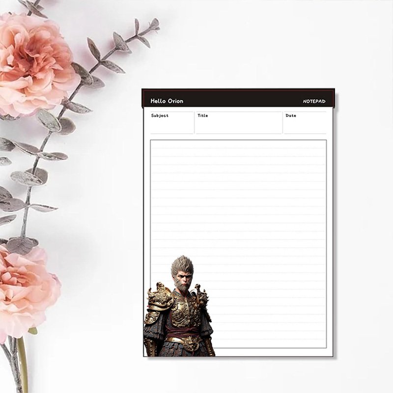 Black Myth Wukong A5 Notepad Custom Logo Printed Real Estate Promotional Gifts