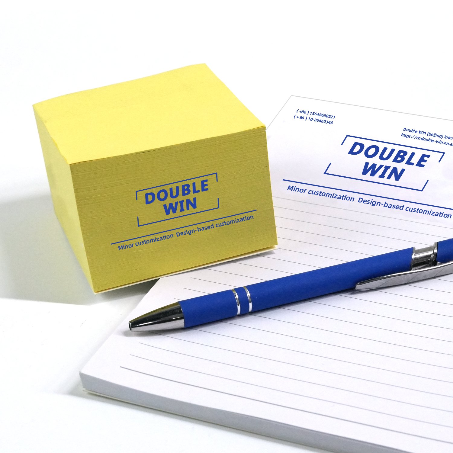 Kawaii Custom Logo School Corporate Print Sticky Glue Notes Memo Pads Stationary Set