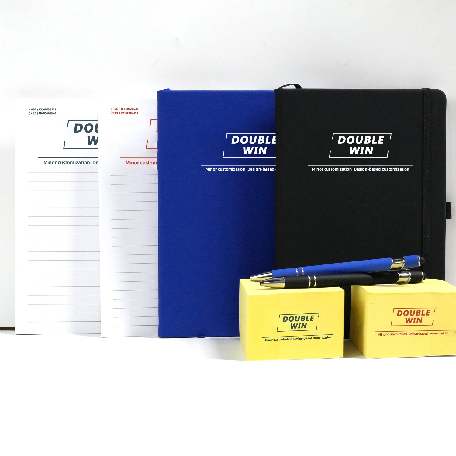 Kawaii Custom Logo School Corporate Print Sticky Glue Notes Memo Pads Stationary Set