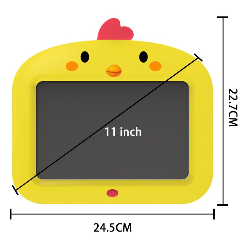 11'' chicken LCD Kids pad Children's Cartoon Animals LCD drawing board Erasable Electronic writing tablet