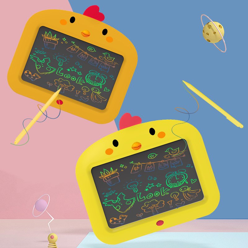 11'' chicken LCD Kids pad Children's Cartoon Animals LCD drawing board Erasable Electronic writing tablet