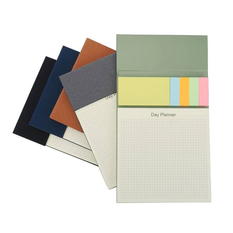Wholesale Business Hard Cover Notepad Personalized Memo Pad Set Customized Sticky Note Memo Notepad with PET Flag