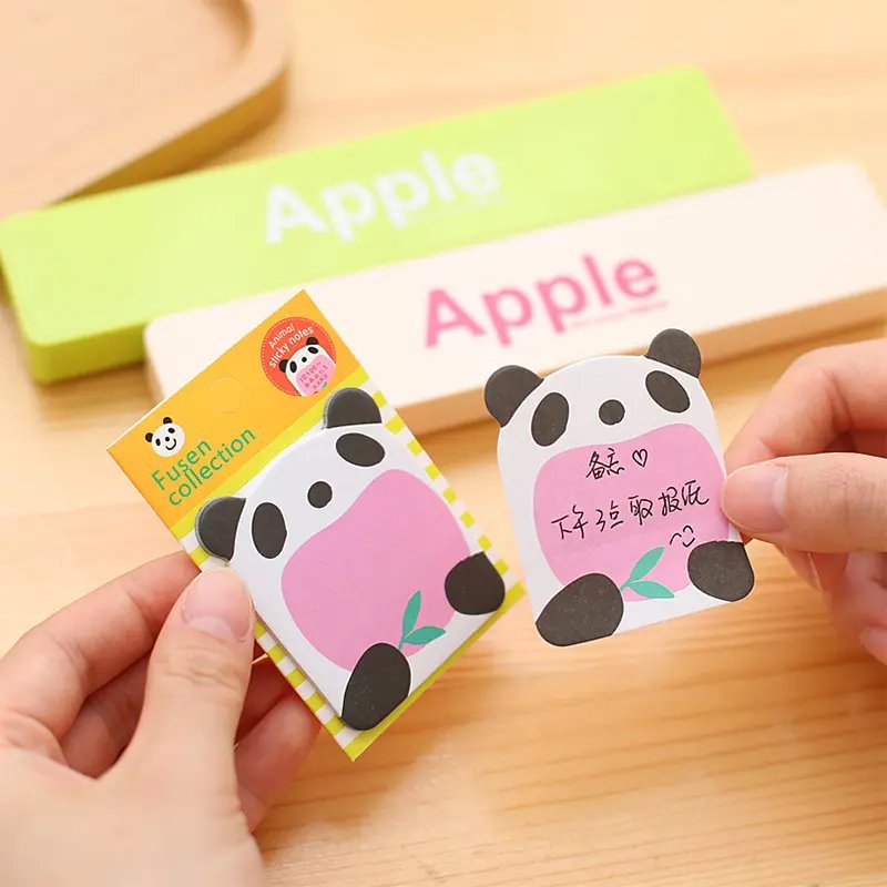 Custom Design 8*5.5cm Cartoon Animal Kawaii Sticky Note 20 Sheets/Pack Memo Pads School Supplies Cute Stationary for Student