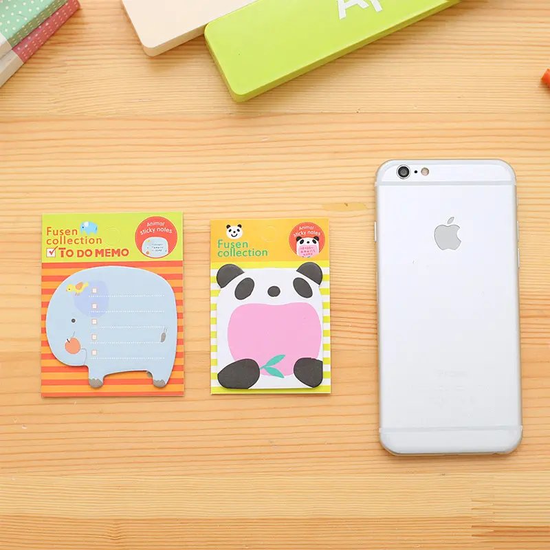 Custom Design 8*5.5cm Cartoon Animal Kawaii Sticky Note 20 Sheets/Pack Memo Pads School Supplies Cute Stationary for Student