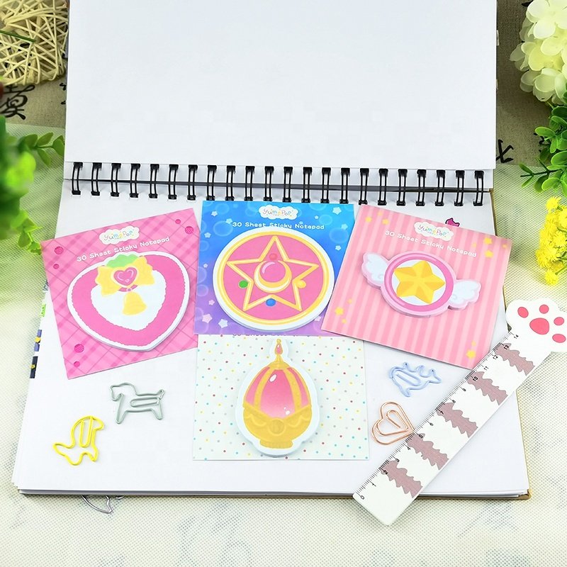 Custom promotional kawaii milk box cute weekly planner sticky notes memo pads with logo