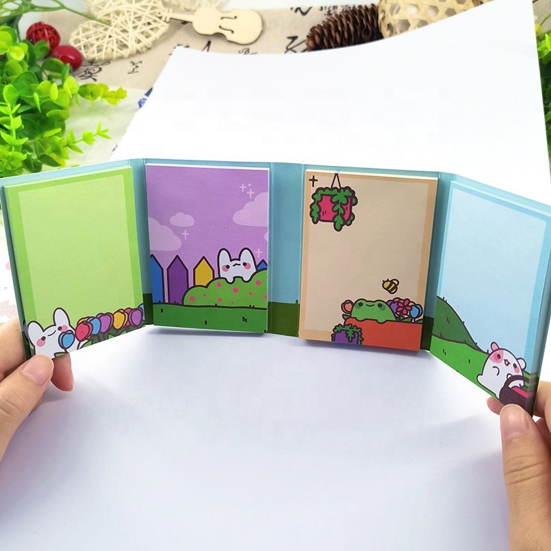 Custom promotional kawaii milk box cute weekly planner sticky notes memo pads with logo