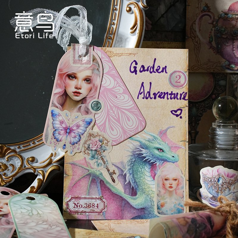 21pcs/pack Material Paper Dark Fairy Tale Series Vintage Handbook DIY Material Decorative Priming