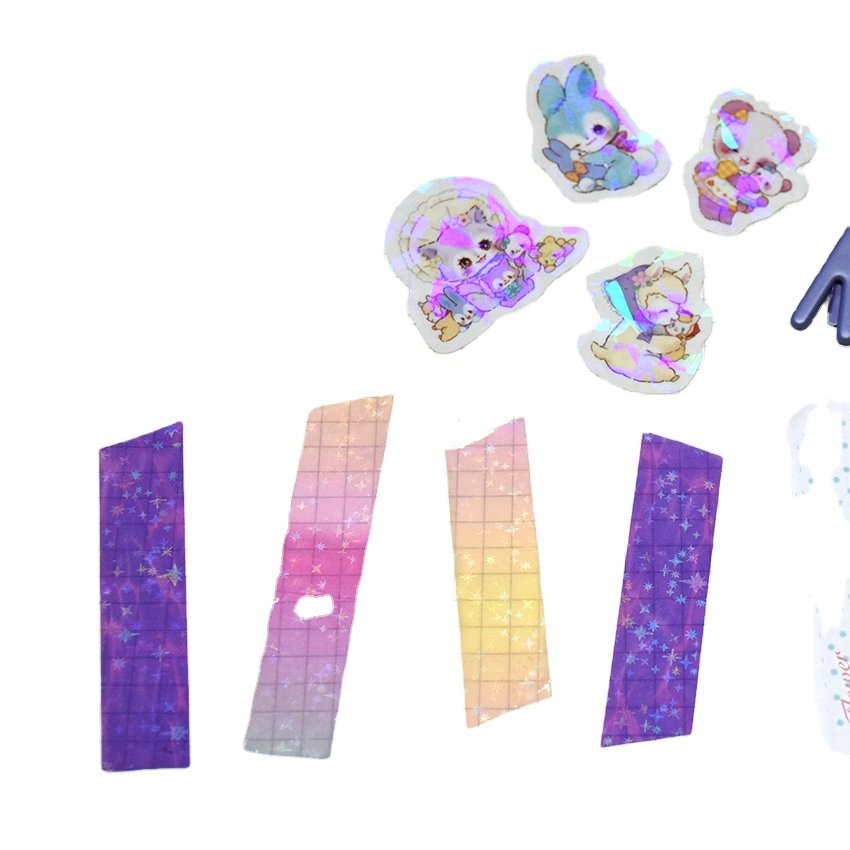 Most Popular cute clear stickers sheet custom waterproof vinyl transparent stickers Adhesive kiss cut cartoon sticker sheets