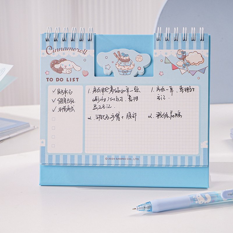DHF807 New arrival Sanrioed High-quality cartoon kawaii 2025 calendar Kuromi Melody calendar ornaments creative office calendar