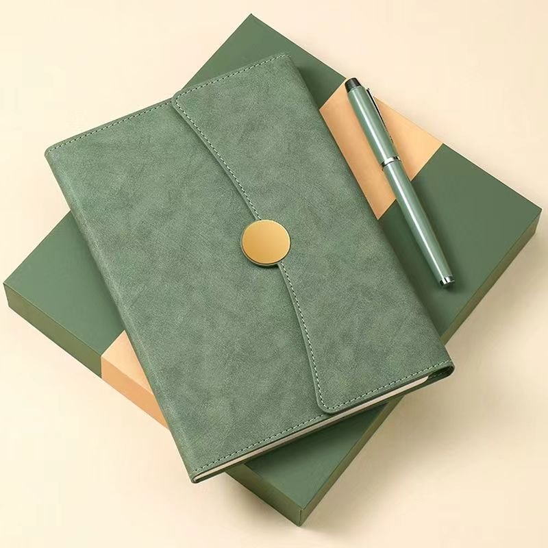 Unique Products To Sell Online Personalized A5 Business Journal Leather Hard Cover Notebook With Gift Box And Pen