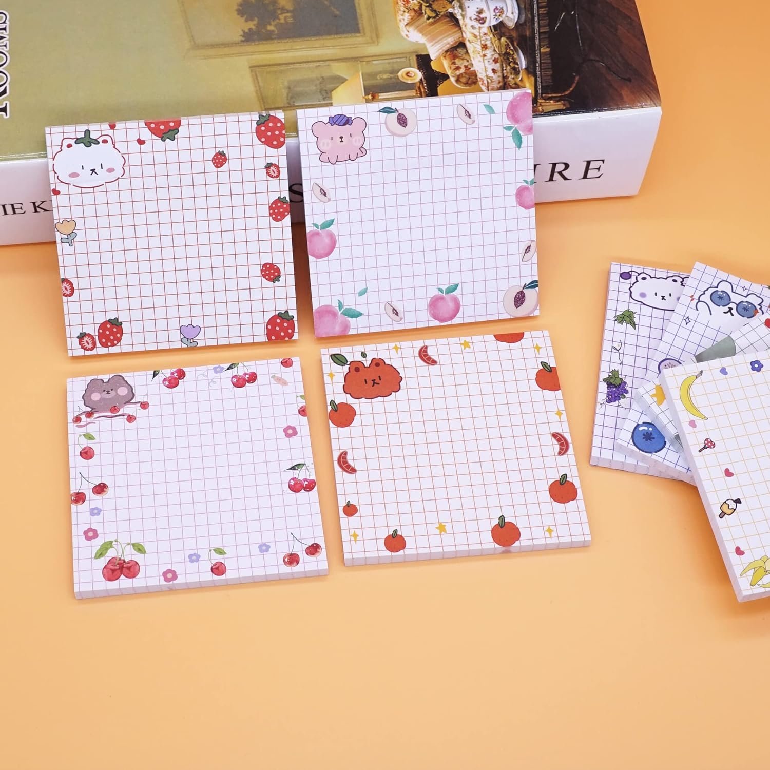 Cute Self-adhesive Memo Pad Sticky Notes Pad Full Set Stationery Custom Sticky Note With Normal And Line Pad