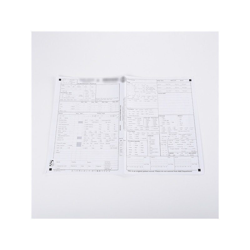 Distinguished Quality Wood-Free Printing Paper Recycle Paper Useful A&E Record Sheet For Records
