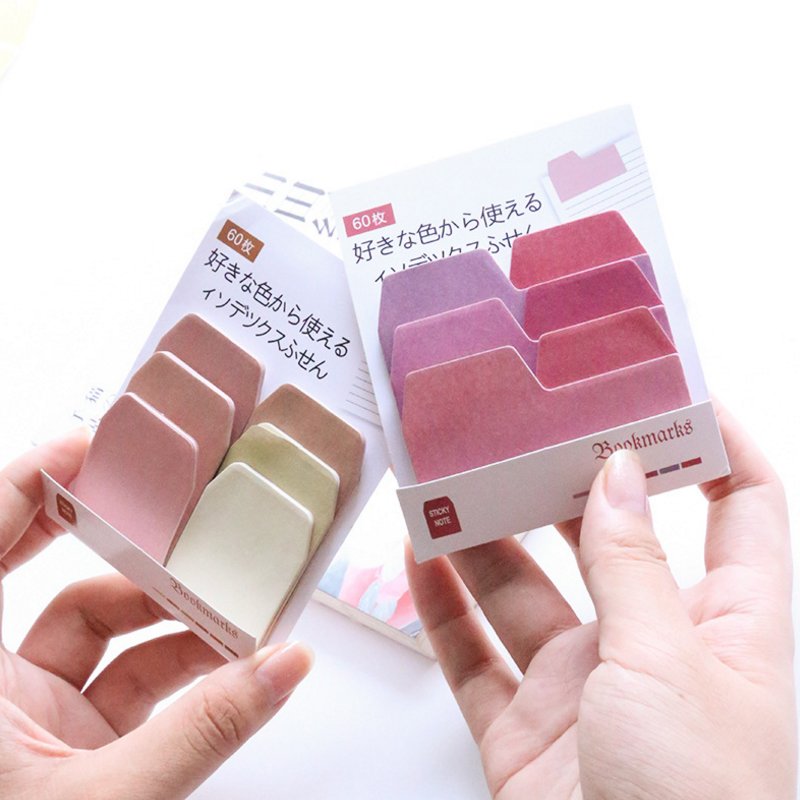 1pack Gradient index sticky notes candy color portable memo pad Kawaii Office decoration sticker label for school