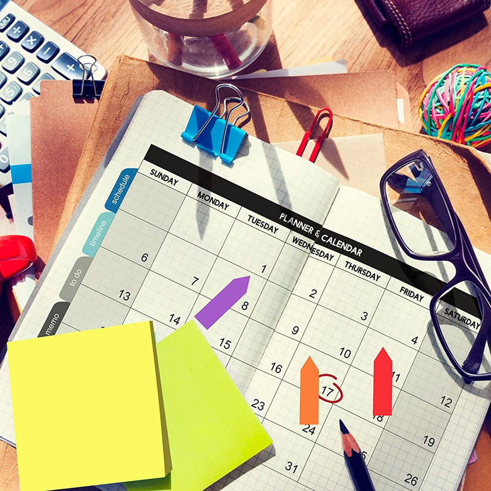Wholesale Multicolor Sticky Note Set, Memo Pad with Leather Packing Box, Divider Self-Stick Notes Pads