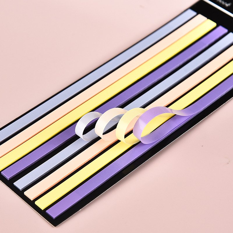 Transparent Self-Adhesive Neon Clear Highlighter Strips Long Flags Stickers Annotating Books Office School Supplies Stationery