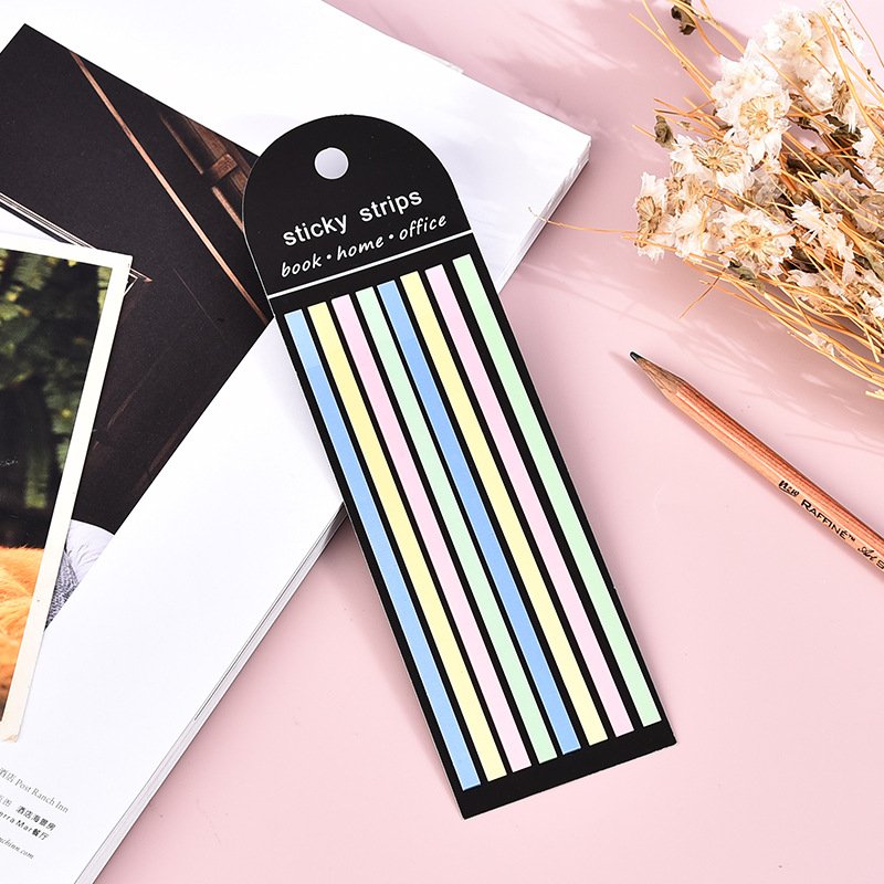 Transparent Self-Adhesive Neon Clear Highlighter Strips Long Flags Stickers Annotating Books Office School Supplies Stationery