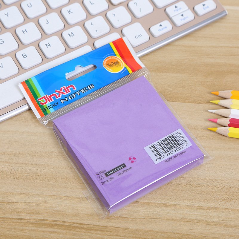 Fluorescent Sticky Notes Easy To Write Portable Sticky Note Pad Stationery Custom Sticky Notes