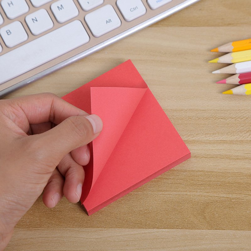 Fluorescent Sticky Notes Easy To Write Portable Sticky Note Pad Stationery Custom Sticky Notes