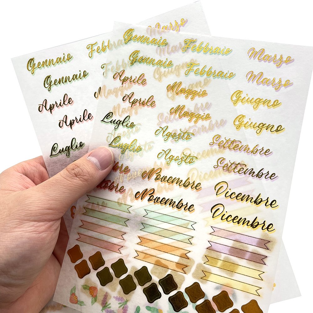 Wholesale Eco Friendly Kiss Cut Holographic Foil Custom Vinyl Sticker Sheet