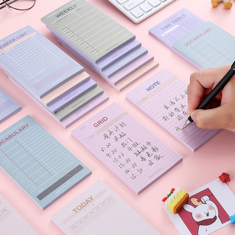 Creative DIY hand account message note-keeping post note book no stickiness daily planner's work message memo