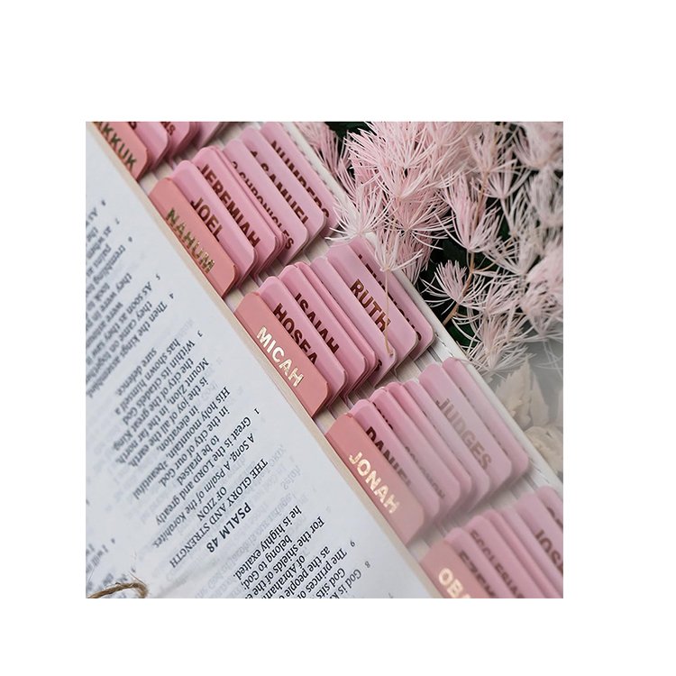 factory Custom hot selling design high quality PU leather Bible Index Tab Old and New Testament Bible Tabs Bible Tabs sets