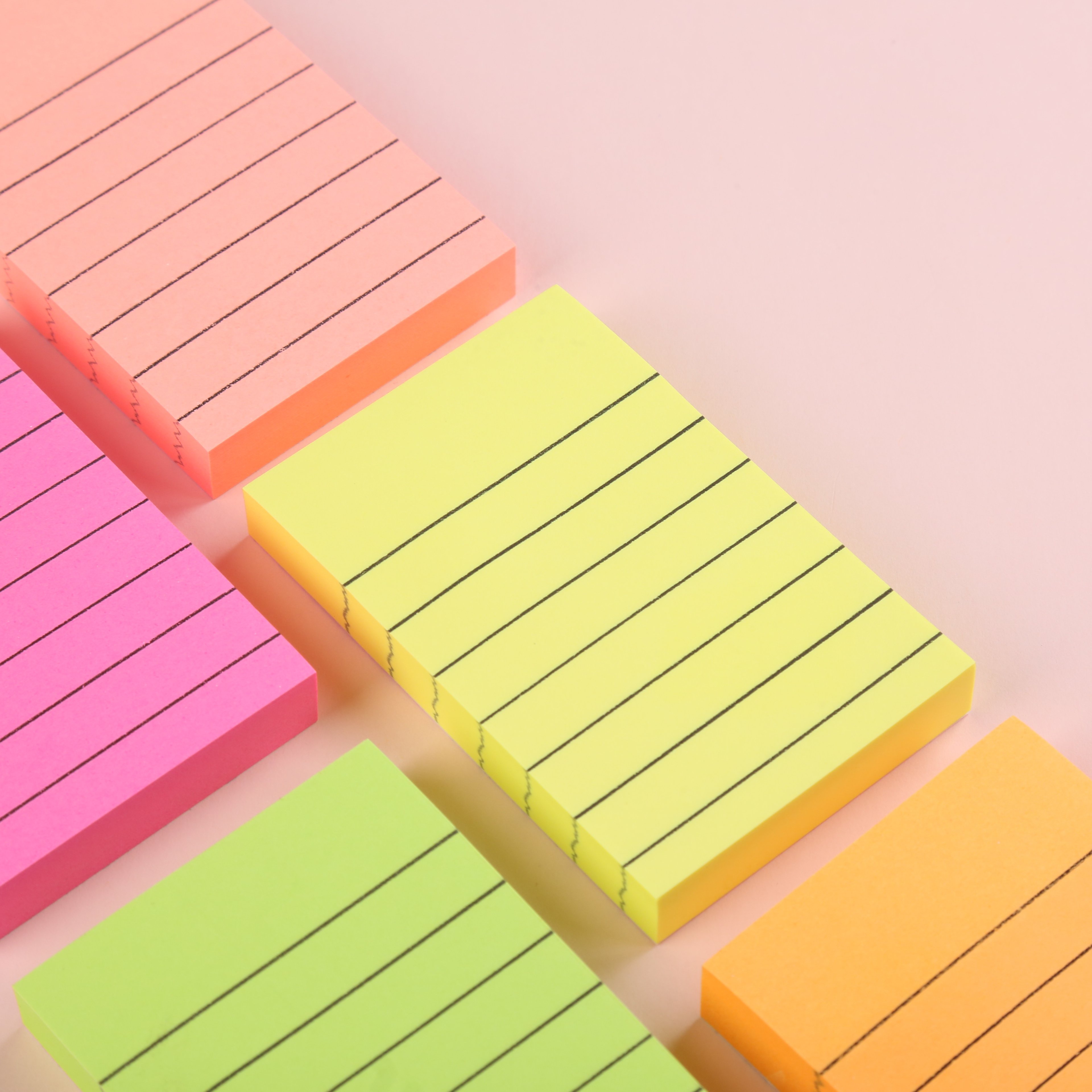 3*2inch Wholesale Page Markers Stationery for students Custom stripe Note Pad School colorful Memo Pad Office Sticky Notes
