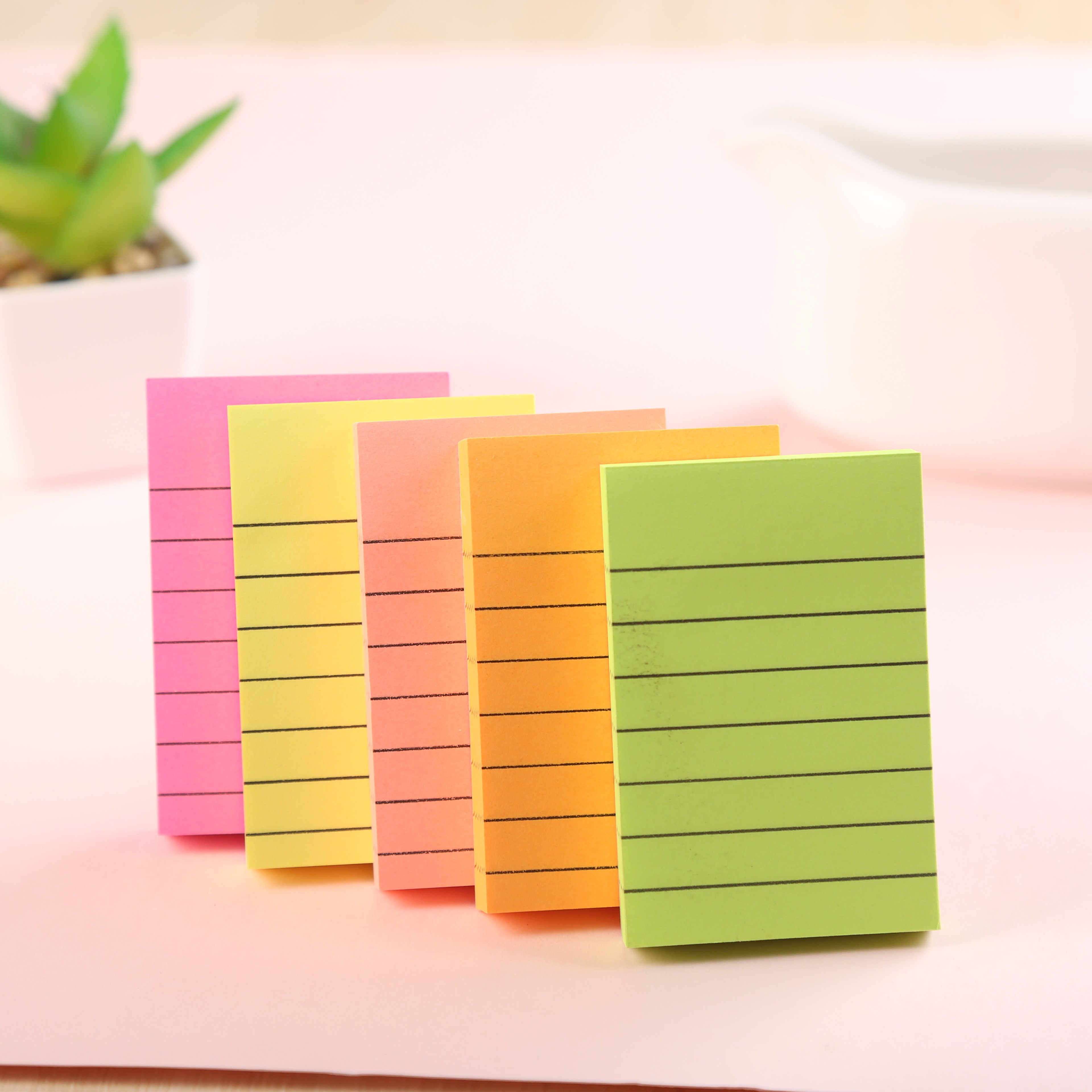 3*2inch Wholesale Page Markers Stationery for students Custom stripe Note Pad School colorful Memo Pad Office Sticky Notes