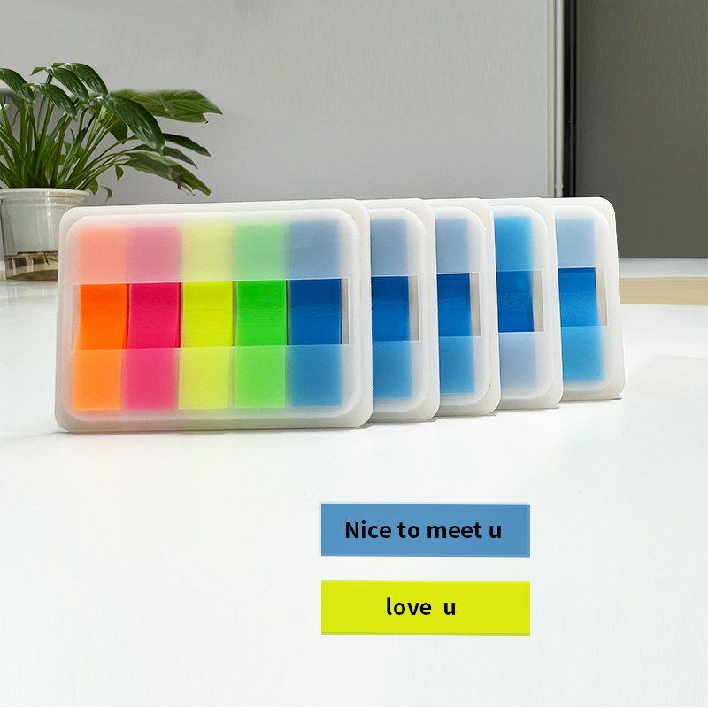 Office Stationery Colorful Sticky Page Markers Self Stick Removable Index Tabs