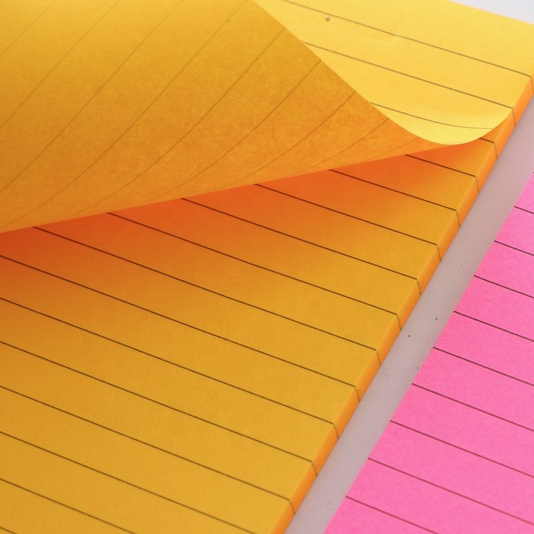 Lined Sticky Notes 4X6 Inches ,Bright Colors Sticking Memo Pads for Home Office Notebook,6 Pads/Pack