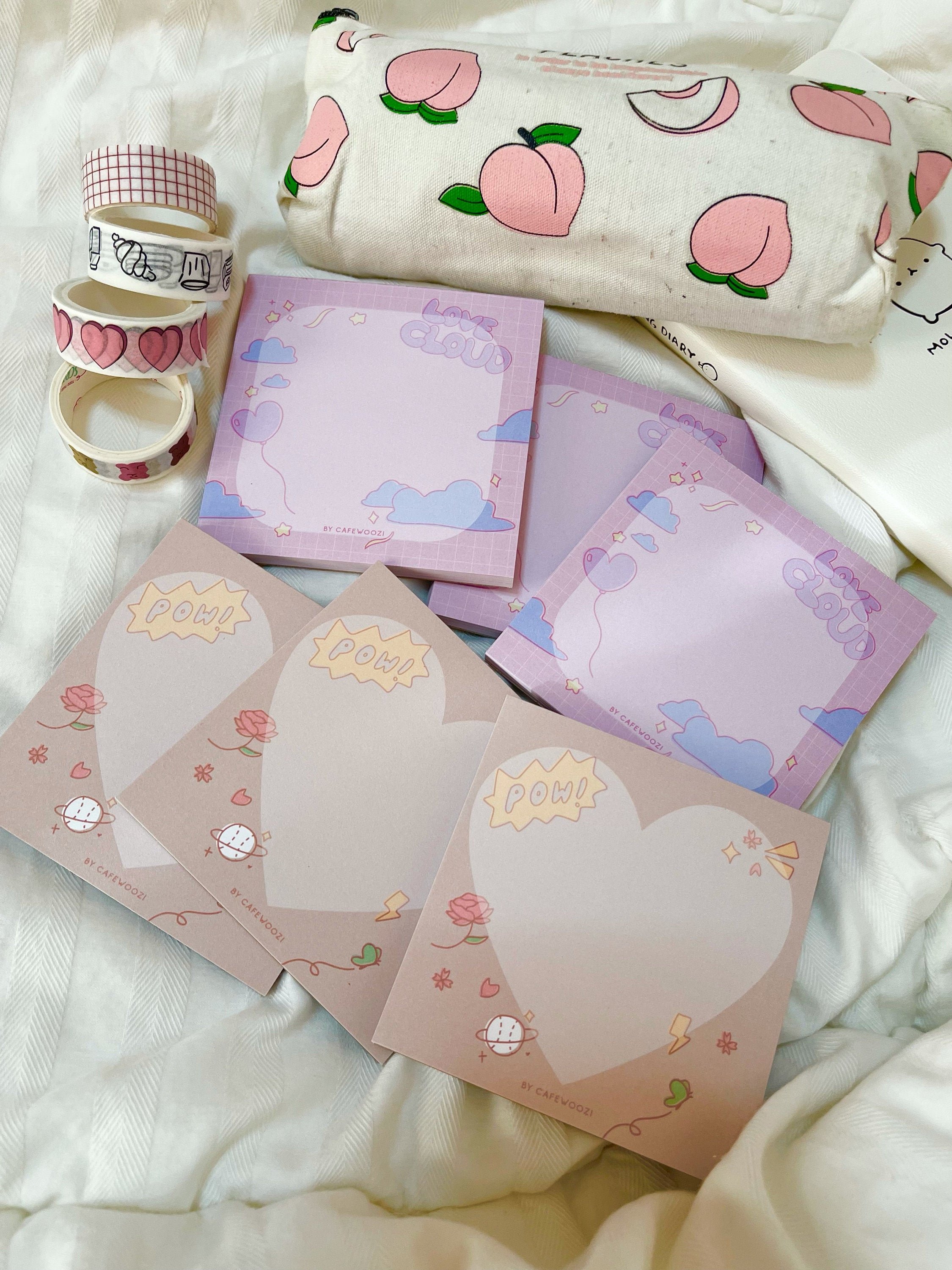 Custom Personalized Notepad memo pads note pads 50 sheets kpop cute pastel aesthetic stationery