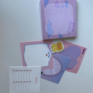 Custom Personalized Notepad memo pads note pads 50 sheets kpop cute pastel aesthetic stationery