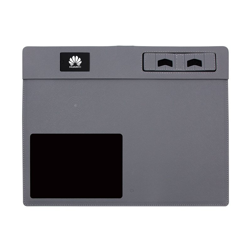 High Quality Pu Wireless Mouse Pad Pen Holder Electronic Tablet Charger Notepad With Power Bank