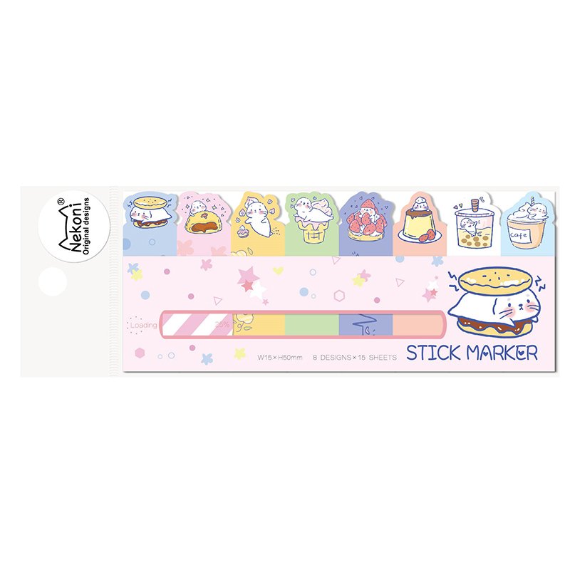 Nekoni Cute Sticky Notes Pad Memo Pad Kawaii Animal Self-Stick Note Pads Paper Index Bookmark Hot Sale Memo Note