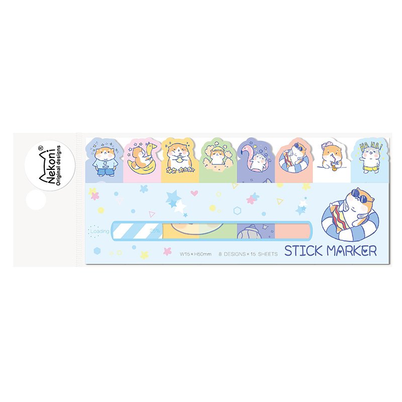 Nekoni Cute Sticky Notes Pad Memo Pad Kawaii Animal Self-Stick Note Pads Paper Index Bookmark Hot Sale Memo Note