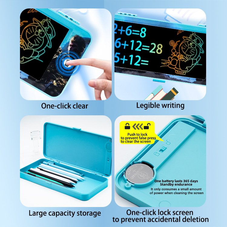Children's Digital Writing Pads LCD Stationery Case Style Writing Board