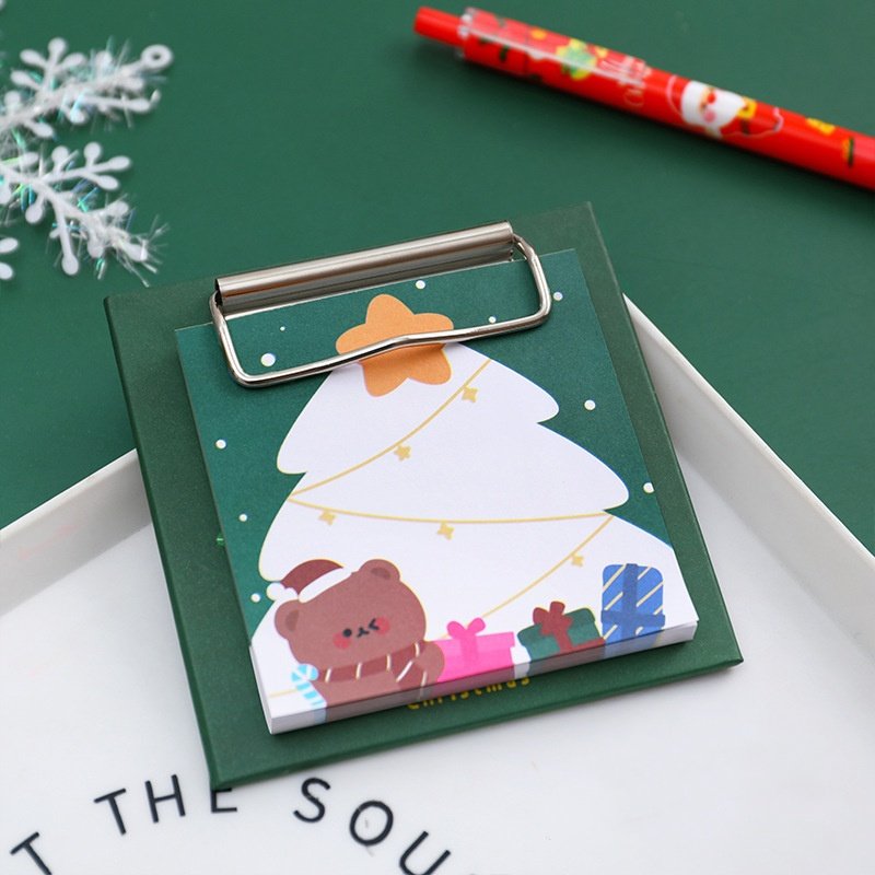 Christmas Sticky Notes Kraft Paper Memo Pad Loose Leaf Page Marker Stationery PET Sticky Notes