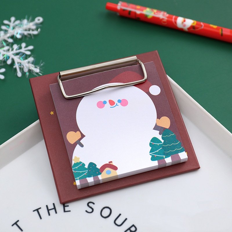 Christmas Sticky Notes Kraft Paper Memo Pad Loose Leaf Page Marker Stationery PET Sticky Notes