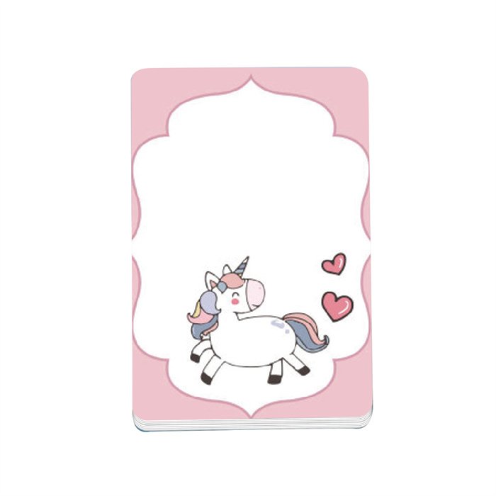 Various fashion style stationery items stationery set OEM custom kawaii unicorn design sticky notes self adhesive memo pads